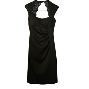 Xscape Women's Elegant Black Lace Dress Size 4